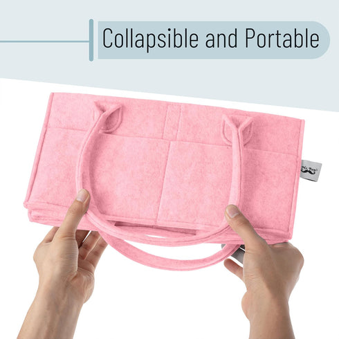 Mr. Pen Baby Diaper Caddy Organizer, Portable Pink Baby Organizer for Changing Table, Nursery, Car