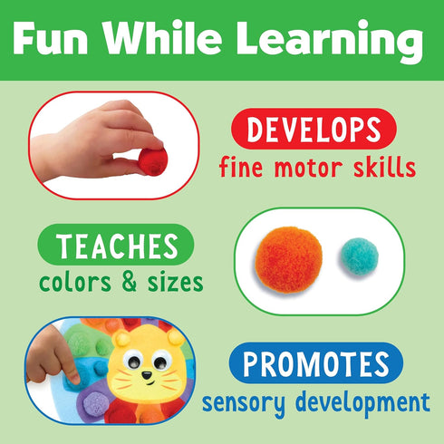 3+) Creativity for Kids Pom Pom Pictures: Animals - Preschool Learning Activities, Sensory Toys for Toddlers, Toddler