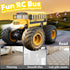 1/18 2.4GHz Remote Control School Bus Toy for Kids, RC Monster Truck Toy with LED Lights & Sound, Rechargeable Electric