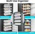 ieddet 4 Pack 8 Magnetic Baby Bottle Organizer for Refrigerator, Bottle Organizer Rack with Hooks, Storage for Baby