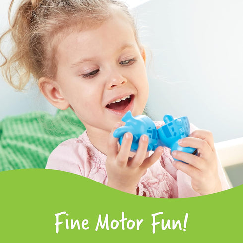 Learning Resources Snap-n-Learn Matching Dinos - 18 Pieces, Toddler Fine Motor Toys, Counting & Sorting