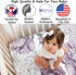 Sweet Jojo Designs Fitted Baby Crib Sheets (Boho Purple Floral) for Girls, Infant Nursery, Toddler Room - Standard Size