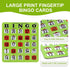 10-Pack GSE Games & Sports Expert Fingertip Shutter Slide Bingo Cards, Reusable Easy-Read Green Jumbo Bingo Game Cards