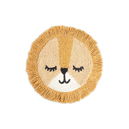 Crane Baby Pillow, Decorative Round Animal Pillow for Nursery and Toddler Rooms,