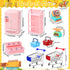 150-Piece Set Miniature Shopping Cart with Baskets and Accessories