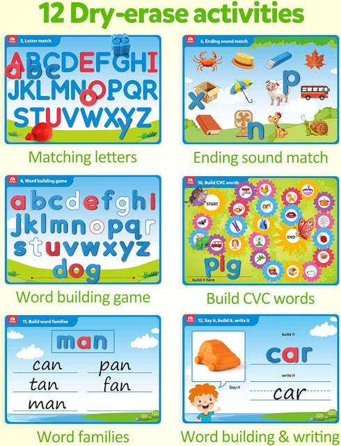 6 3+ Coogam Preschool Alphabet Learning Activities, Magnetic EVA Letters Matching & Handwriting Game, Educational ABC