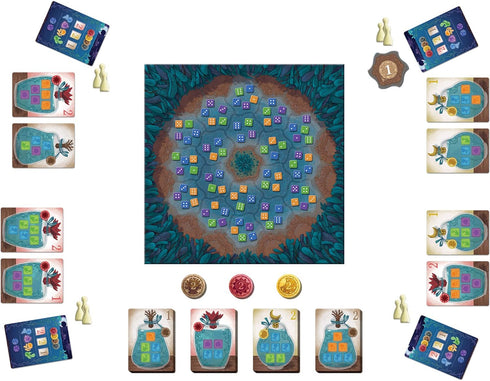 Z-Man Games Noctiluca Board Game - Colorful Dice Game for Kids & Adults, Ages 8+, 1-4 Players, 30 Minute Playtime
