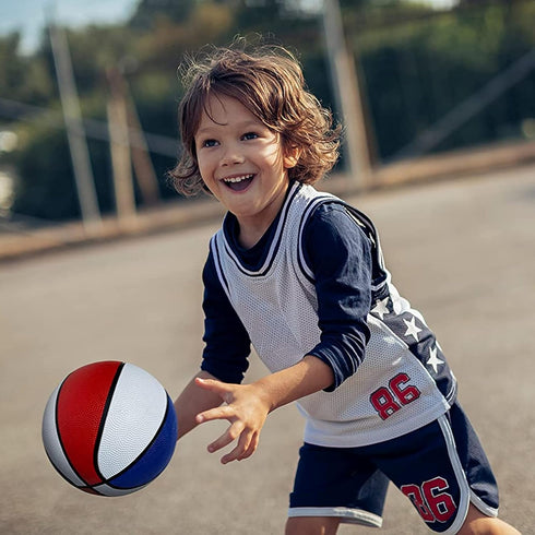 Botabee Mini Basketball Set, Red, White & Blue for Pop A Shot Arcade Games | 3 Pack of 7” Junior Basketballs
