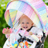 Spiral Car Seat Toy for Babies - Plush Elephant Crib Hanging Toy, Stroller Activity for Girls Over 6 Months (Delicate)