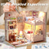 Flever Dollhouse Miniature DIY House Kit Creative Room with Furniture and Cover for Romantic Artwork Gift(Mood