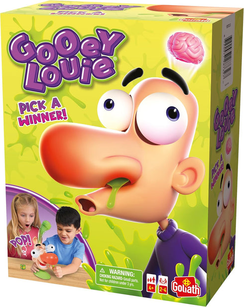Goliath Gooey Louie Game - Pull Gooeys Out of Louie's Nose Game for Ages 4 and Up, 2-4 Players