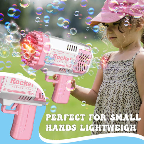 Beria Bubble Machine 2 Pack - Bubble Gun for Toddlers, Outdoor Indoor Toys for Kids Ages 4-8