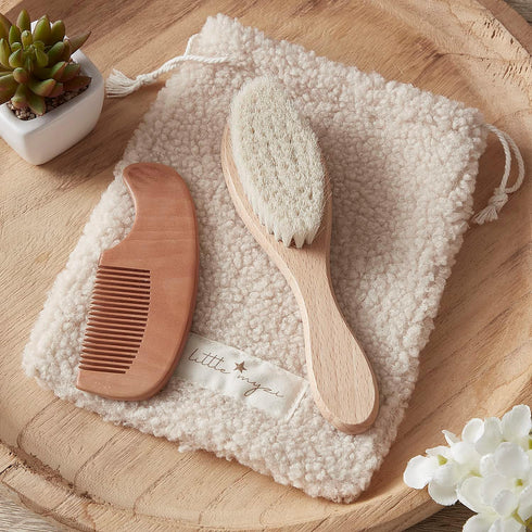 Baby Hair Brush Set – Soft Baby Brush Set for Newborns | Baby Comb and Brush Set for Girl and Boy, Toddler Hair Brush
