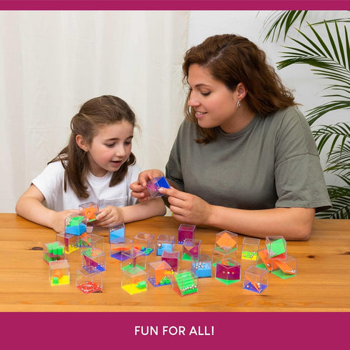 BONNYCO Brain Teaser Puzzles Cubes - Party Favors for Kids, Pack of 30 Pinata Goodie Bags Stuffers