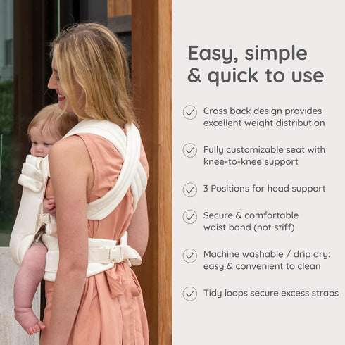 7-40 lbs, Infantino Honey Blossom Baby Carrier, Ergonomic Infant to Toddler Carrier, Hip Healthy M Position Support