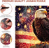 500 19x12.6 Reouinty Wooden Puzzle for Adults Pieces, Star Eagle Wood Jigsaw Puzzles, Beautiful Wall Decor. Wooden