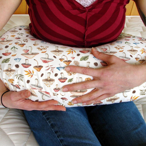 Watercolor Mushrooms Baby Nursing Pillow Covers for Boy Girl Mushrooms Leaves Nursing Slipcovers for Breastfeeding