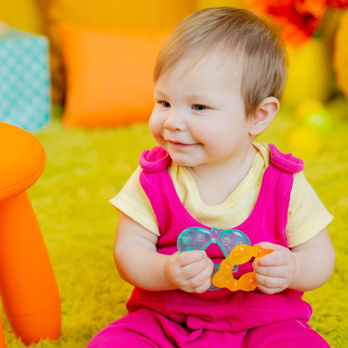 3 Bright Starts Chill & Teethe Water-Filled BPA-Free Baby Teething Toy, Ages Months+