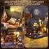 DIY Miniature House Kit, Tiny Magic Cabin House for Adults, 3D Wooden Puzzles Dollhouse with LED Light