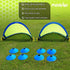 Poray Soccer Goal for Kids, Easy-up Set of Two Portable 4FT Soccer Nets with 8 Field Marker Cones and Extra Stakes