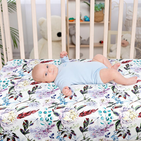 Set, Crib Sheets for Girls Boys, HNHUAMING Ultra Soft Neutral Crib Fitted Sheets, Boho Breathable Universal Crib & Baby