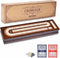 AMEROUS Wooden Cribbage Board Game Set with Magnetic Lock - Metal Pegs