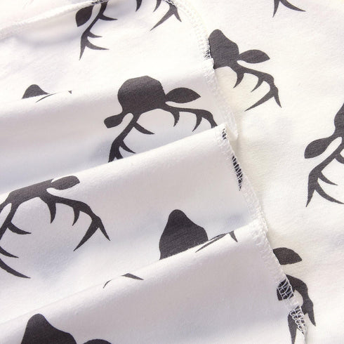 Soft Cotton Newborn Baby Swaddle Receiving Blanket, Deer Printed Bath Towel with Hat Sets
