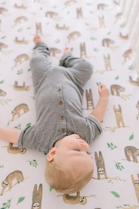 Copper Pearl Premium Knit Crib Sheets: Breathable and Soft, Fitted for Standard Mattresses, Perfect for Baby Registry