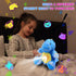Christmas,11'' Cuteoy Plush Blue Dinosaur Star Projector Musical Adjustable Singing Night Light Stuffed Animals Glowing