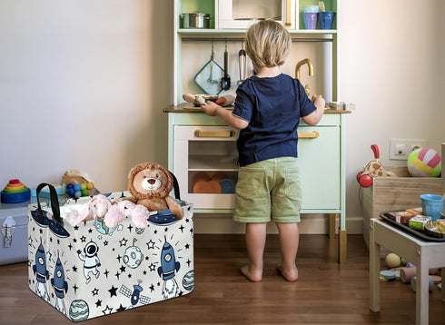Kids Toy Box Chest Hamper Storage Basket, Collapsible Organizer Bin Gift Baskets for Home/Dorm/Kitchen/Pet/Office