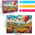 Whimsical Hot Air Balloon Jigsaw Puzzle for Adults, 1000 Pieces, Fun Puzzle Game for Adults
