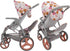509 2 18", 3+ Crew: Melange Flora - Mabelle Duo Twin Doll Stroller - Accessory for Dolls Up to Foldable Design