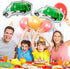 12 Pack Garbage Truck Foil Balloons, Trash Truck Birthday Party Decoration & Baby Shower Party Favor Supplies