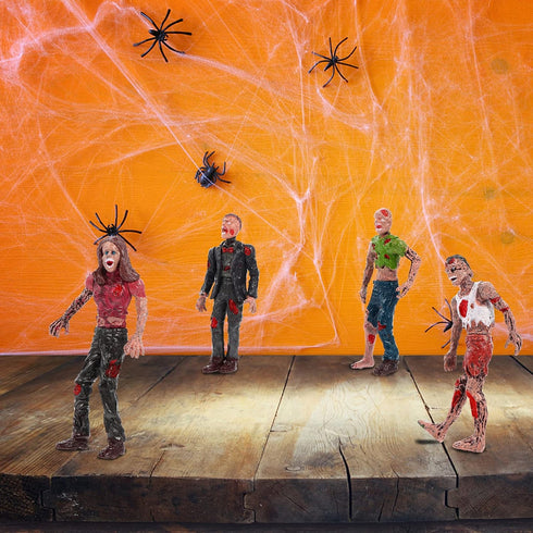 Zerodeko 12 PCS Toy Zombie Action Figures – Movable Mini Zombie Figurines for Presents, Decoration, and Party Favors