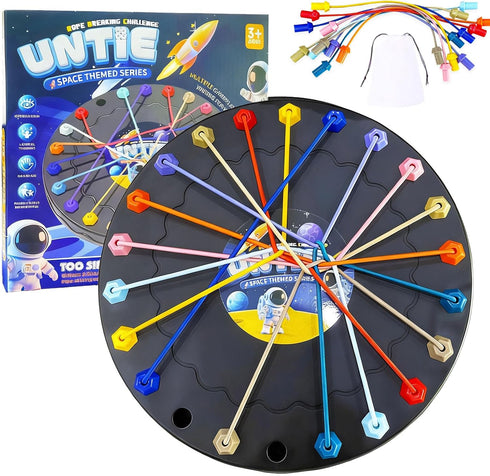 RQAMRCU Brainy Knots Rope Untangling GameChildren's Rope Challenge GameStrategy Untangling Challenge Puzzle Suitable