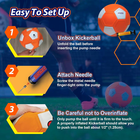 Kickerball Swerve and Curve Size 4 Soccer Training Ball for Indoor and Outdoor Play, Fun for Kids and Adults