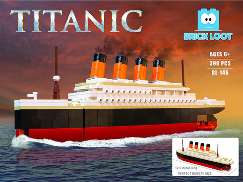 Brick Loot Titanic Building Blocks Large Set, Toy Ship Model Kit, 390 Pieces, Compatible with Lego