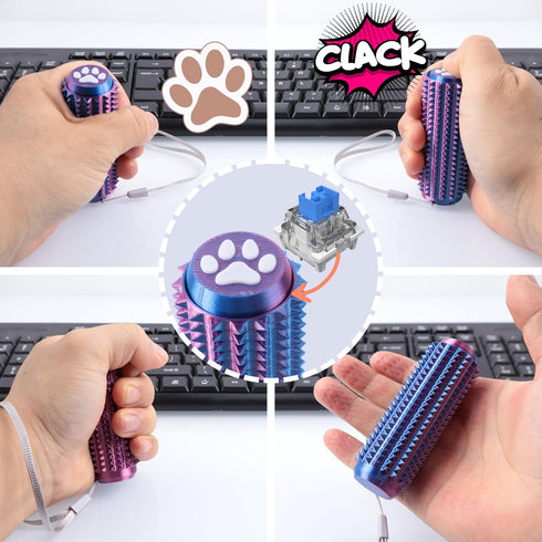 Galapopo 2PCS Little Ouchies Fidget with Cat Dog Paw Button, Sensory Pain Stim Fidget Toys for Adults & Teens, Anxiety