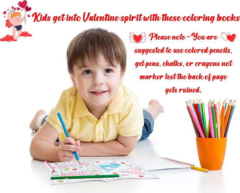 90shine 100PCS Valentines Day Mini Coloring Books Gifts for Kids Bulk, Valentine Crafts Goodie Bag Stuffers Exchange