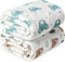 Rayon from Bamboo Swaddle Blankets for Newborn,2 Pack Breathable Soft Receiving Blanket,Large