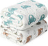 Rayon from Bamboo Swaddle Blankets for Newborn,2 Pack Breathable Soft Receiving Blanket,Large