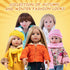 Doll Clothes Set Fashion 4 Pieces with Hooded Coat, T-Shirt, Jeans Skirt & Underpants for 18 Inch Dolls