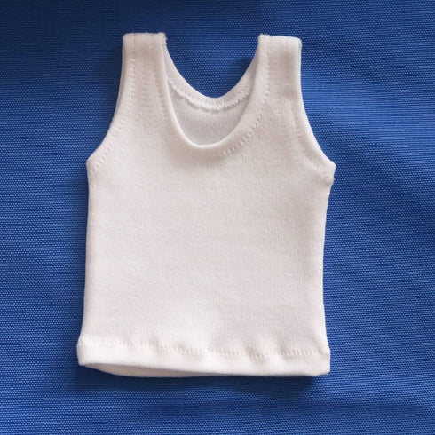 1/6 Custom Scale T-Shirt Sleeveless Vest Clothes for 12" Male & Female Action Figures (Black + White)