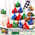 12 Sets 10 oz Tanlade Train Cups for Kids Bulk Plastic Traffic Vehicle Shape Cup with Straw Train Birthday Party