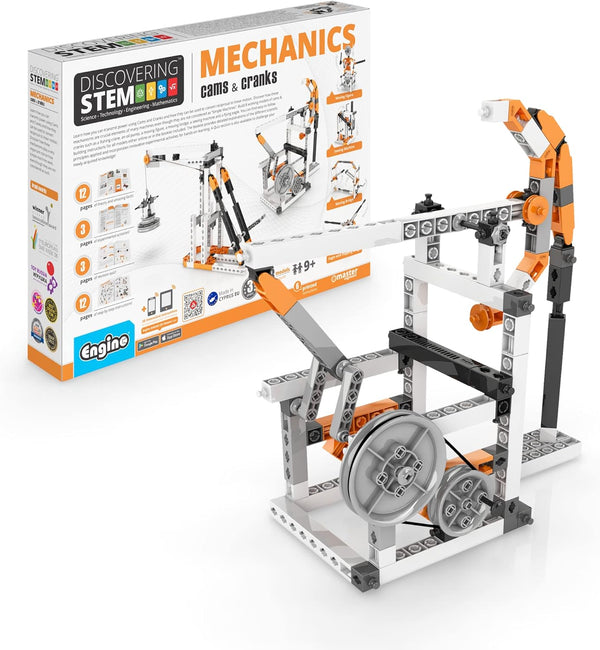 Engino STEM Toys, Mechanics Cams & Cranks, Construction Toys for Kids 9+, Fun Educational Gifts for Boys & Girls (8