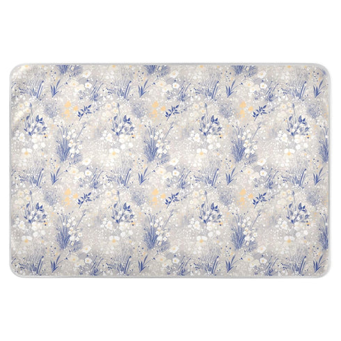 siphylline Blue-Flowers Extra Large Resuable Toddler Mattress Pads Soft Absorbent Flat Crib Pads
