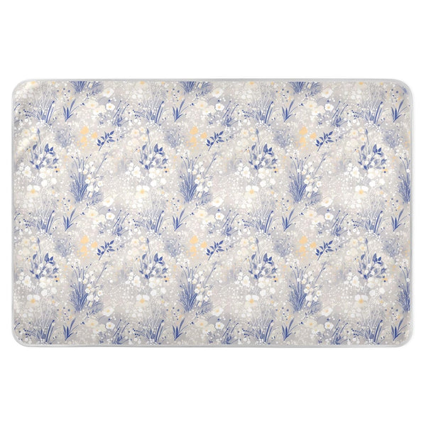 siphylline Blue-Flowers Extra Large Resuable Toddler Mattress Pads Soft Absorbent Flat Crib Pads