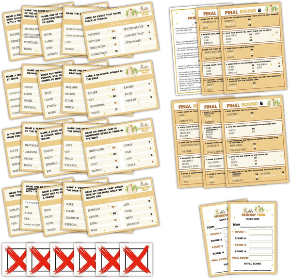 Christian Bible Feud Game, Family Feud-Style Game for Church Game Night, Bible Trivia for Groups