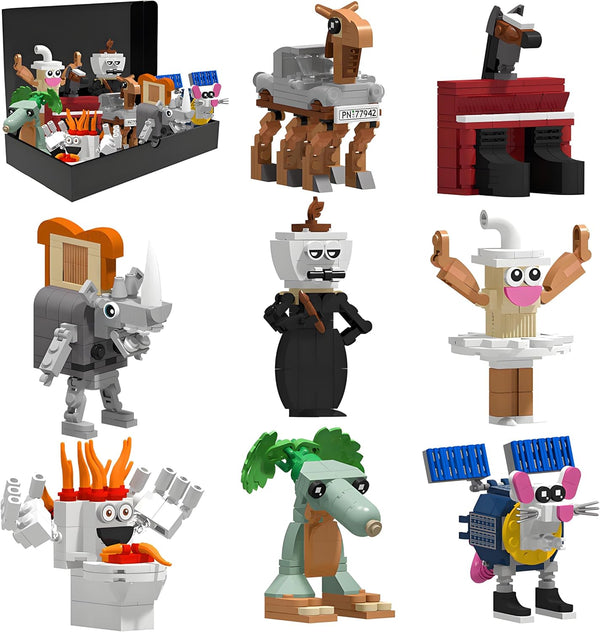 WDYTWFA Brainrot Building Blocks Set - 8-in-1 605 Pieces STEM Learning Construction Toys