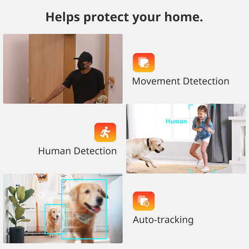 SwitchBot 2K 3MP 2.4G 2 360 256G Security Indoor Camera - Pan/Tilt Cam for Baby Pet Monitor, Wi-Fi Plug-in, Night